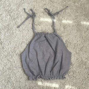 BRANDY MELVILLE • John Galt California OS Pinstripe Crop Top